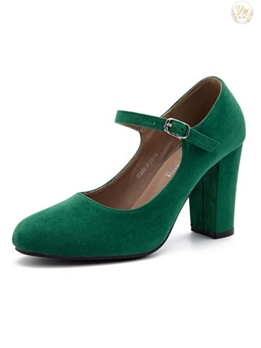 Women's Mary Jane Pumps Synthetic Matte PU Round Toe Block Heel Ankle Strap